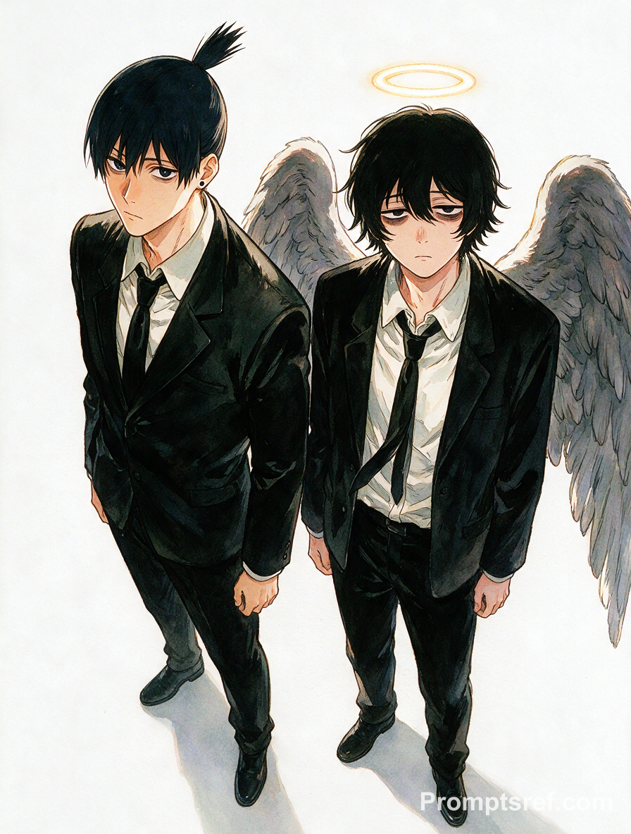 Aki and Angel Devil Character Duo