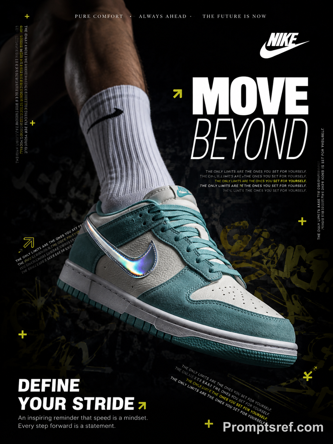 Éditorial sneaker vert glacier