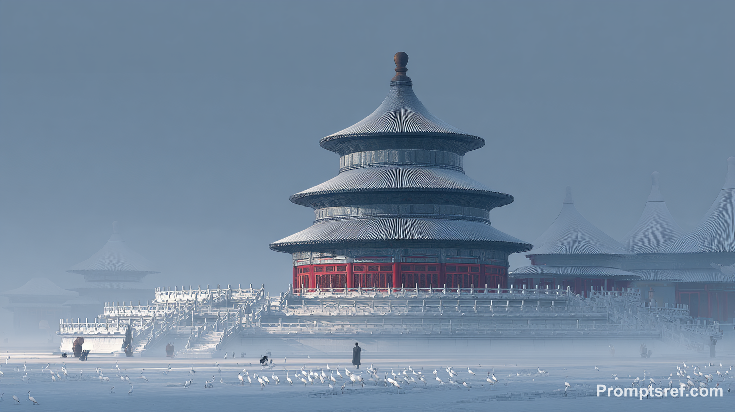 Giant Moon over a Tang Fantasy Realm