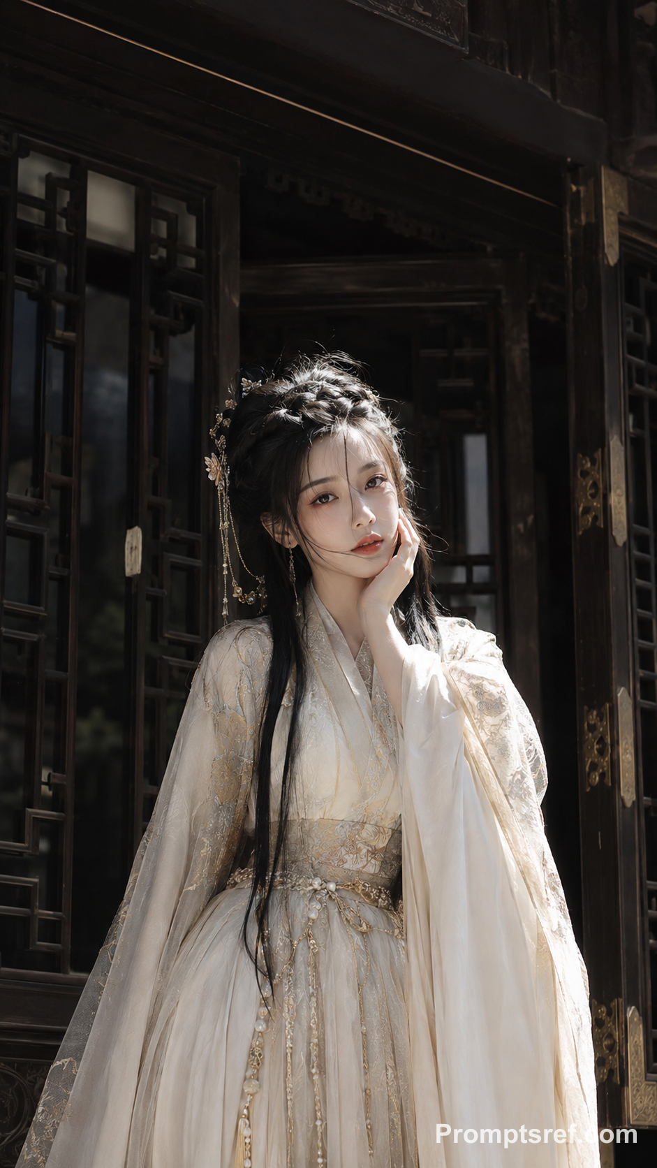 Warring States Princess in White Brocade