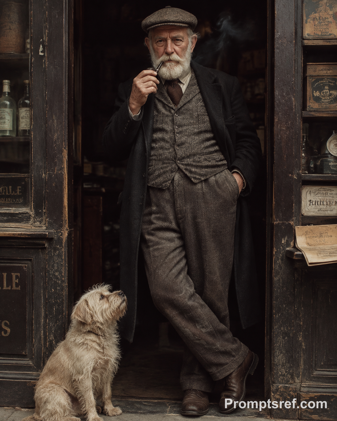 El viejo tendero y su terrier