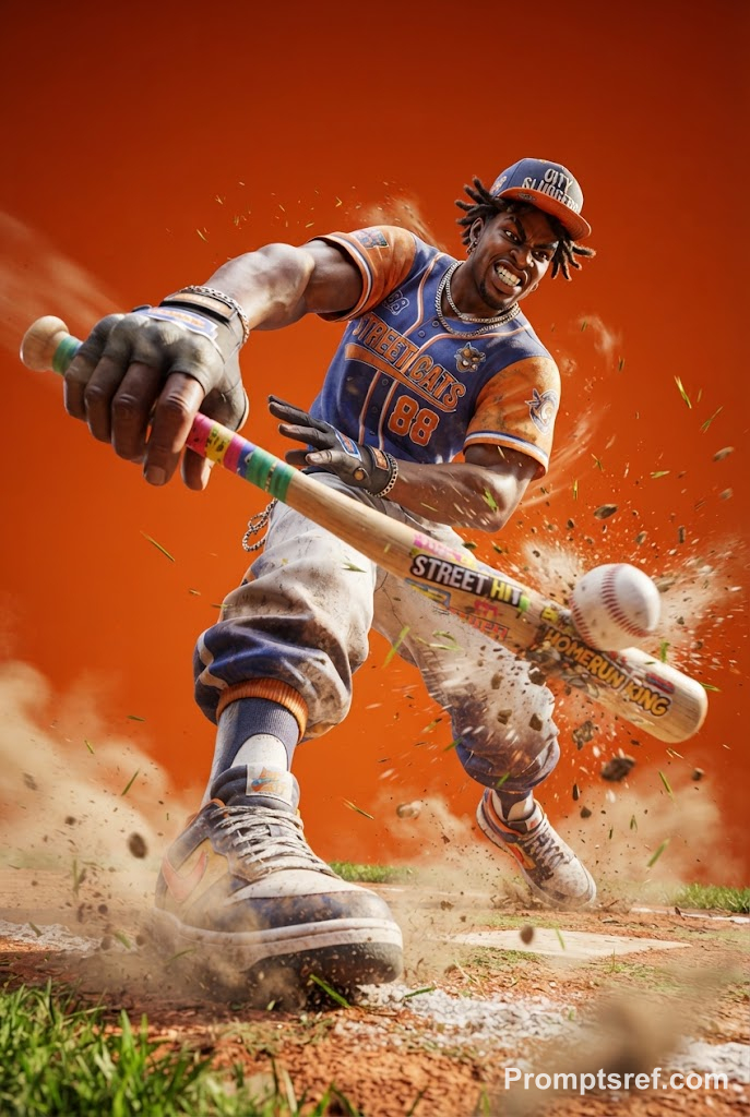 Extreme-Perspective Baseball Swing