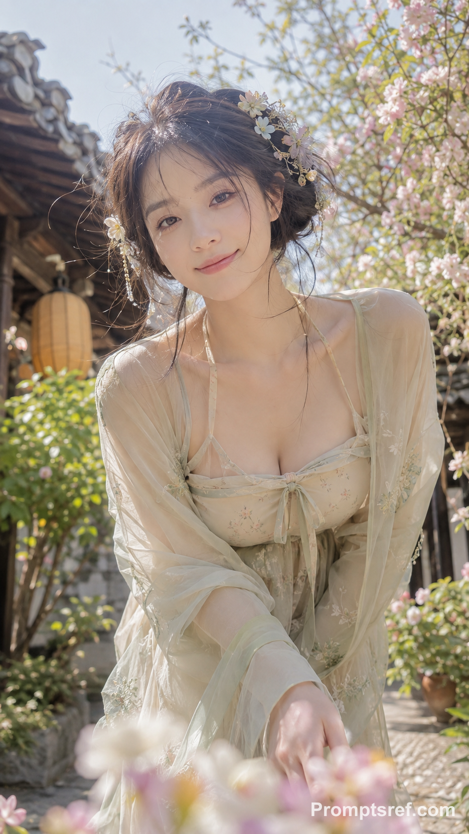 Springtime Ancient-Style Portrait