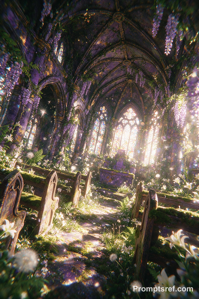 Flower-Filled Abandoned Chapel