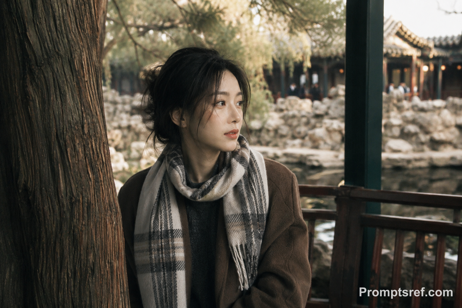 Beijing Winter Garden Portrait on 35mm Film