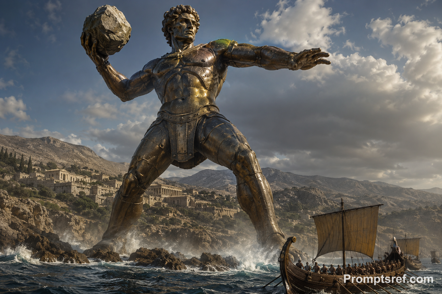 Talos Defends the Coast of Crete