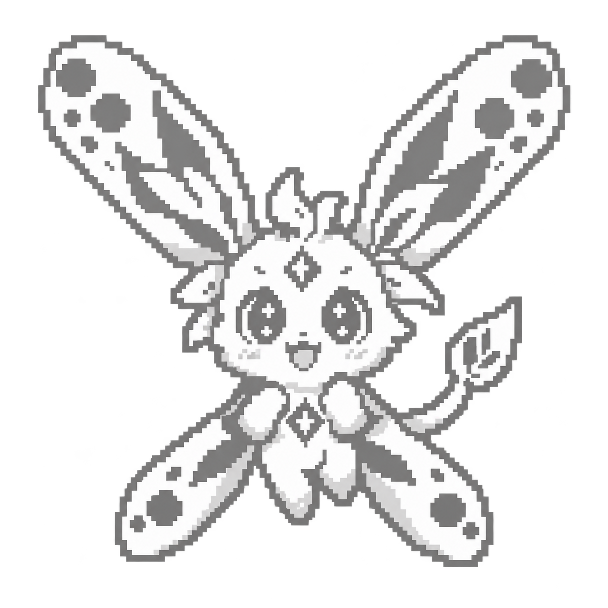 Two-Color Pixel Creature Limex