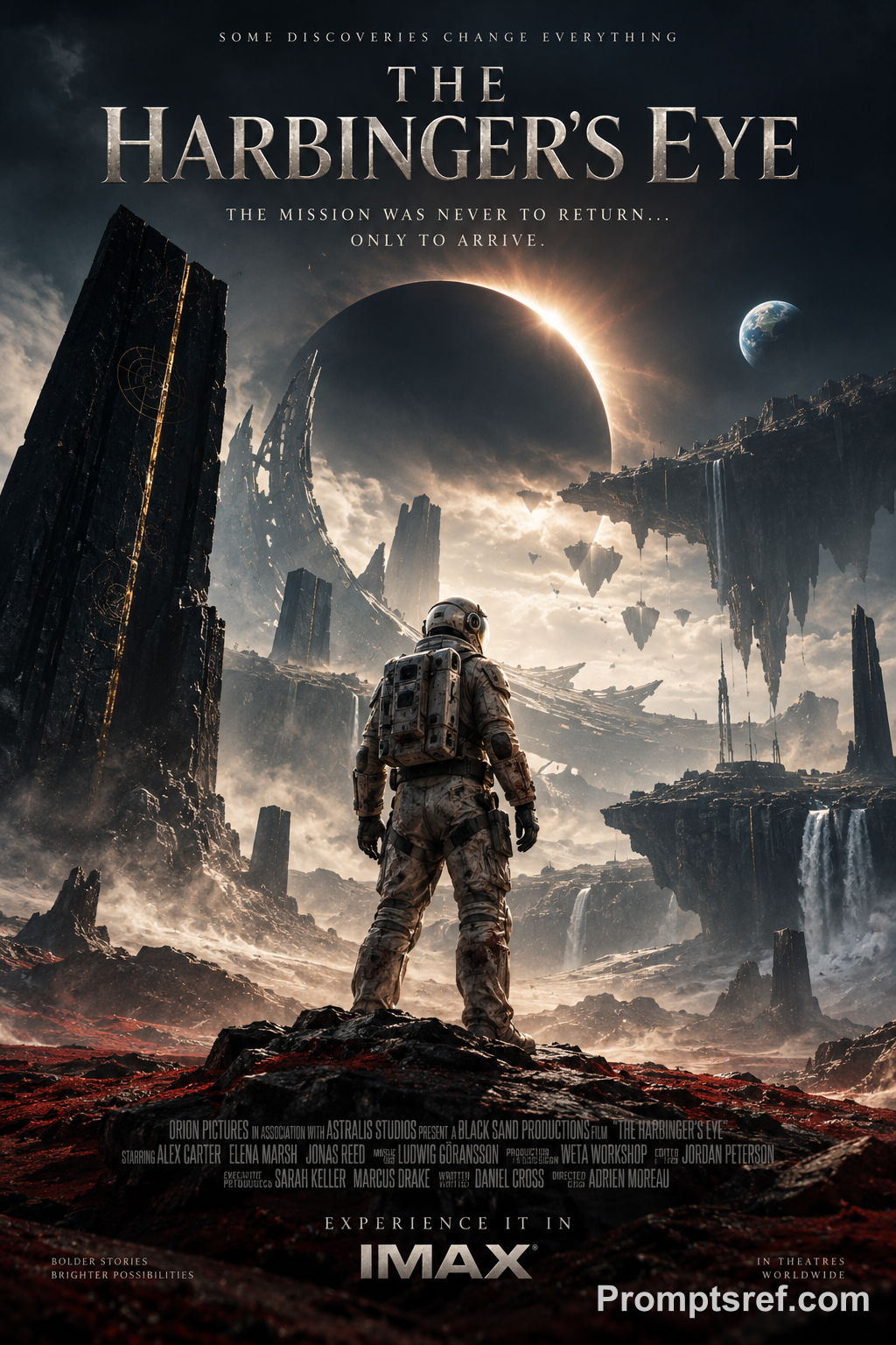 The Harbinger’s Eye Cosmic Horror Poster