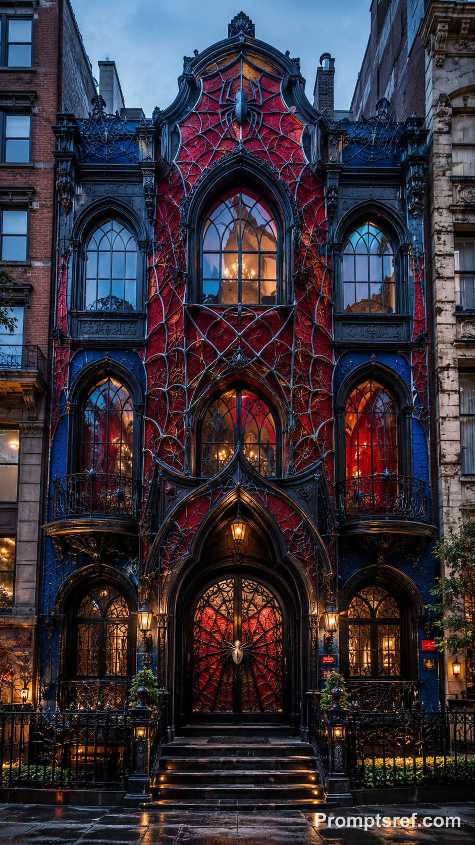 Gothic Spider-Inspired Manhattan Townhouse