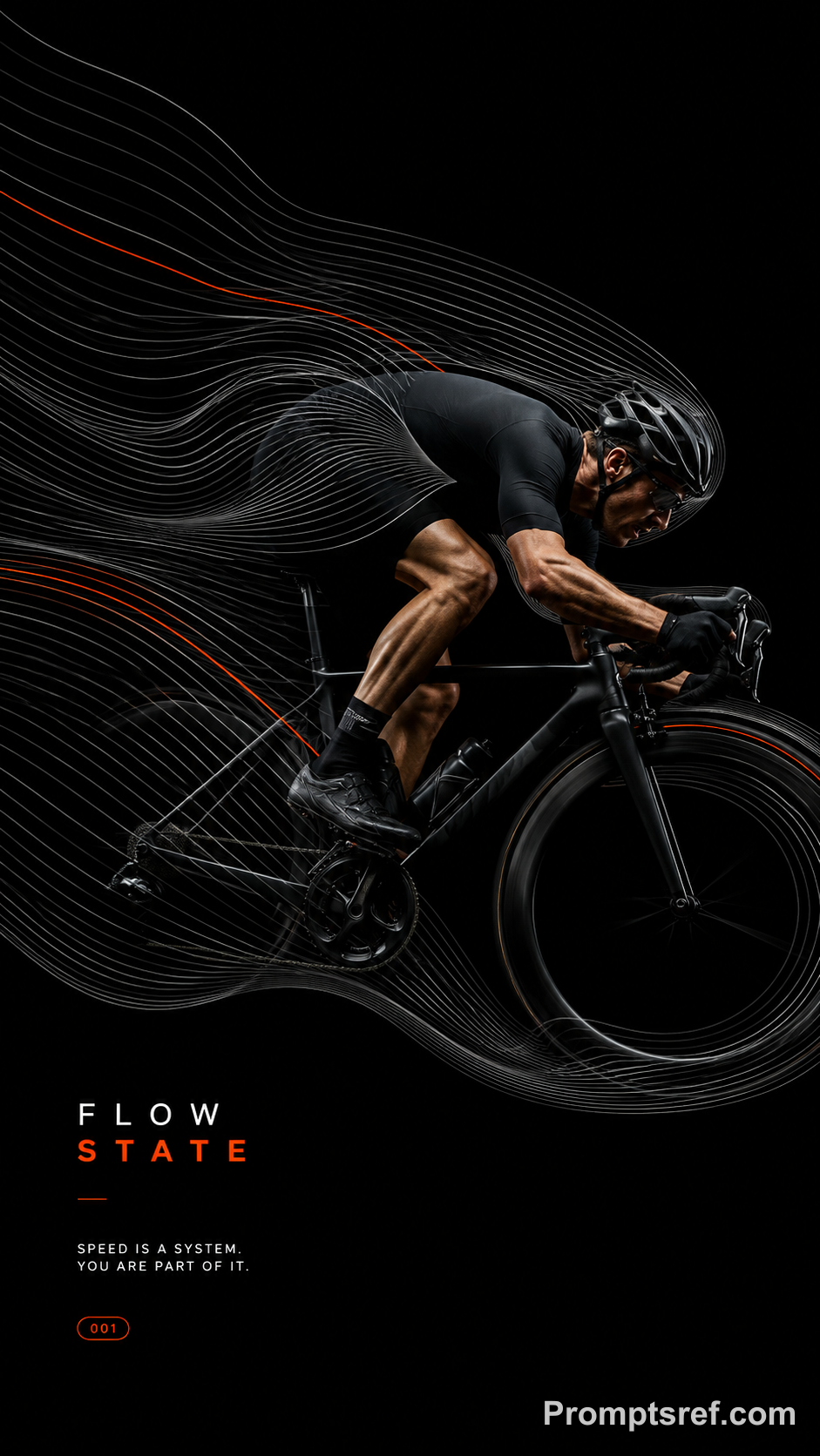 Flowing-Force Experimental Sports Poster