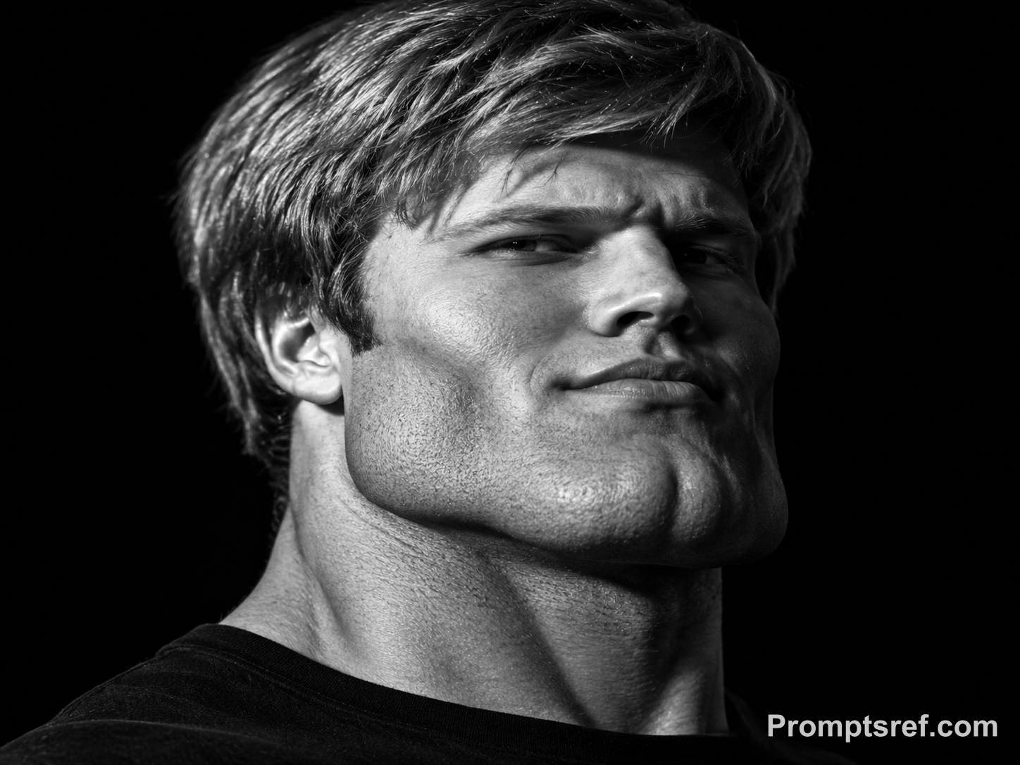 Monochrome GigaChad Meme Transformation