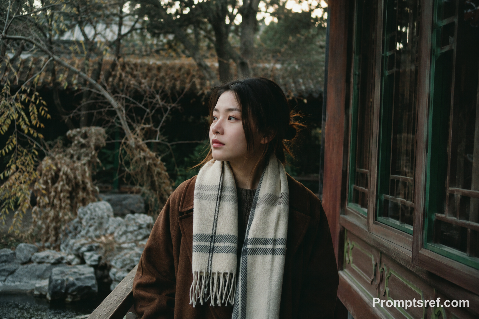 Beijing Winter Garden Portrait on 35mm Film