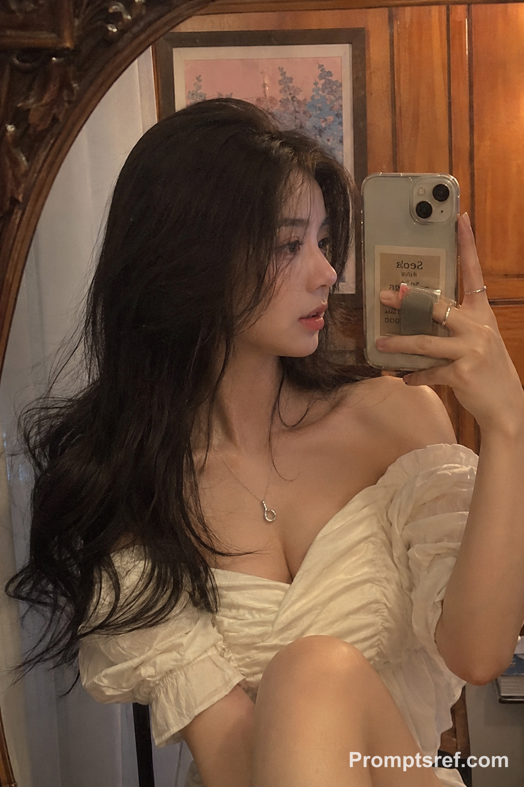 Quiet Nostalgic Indoor Mirror Selfie
