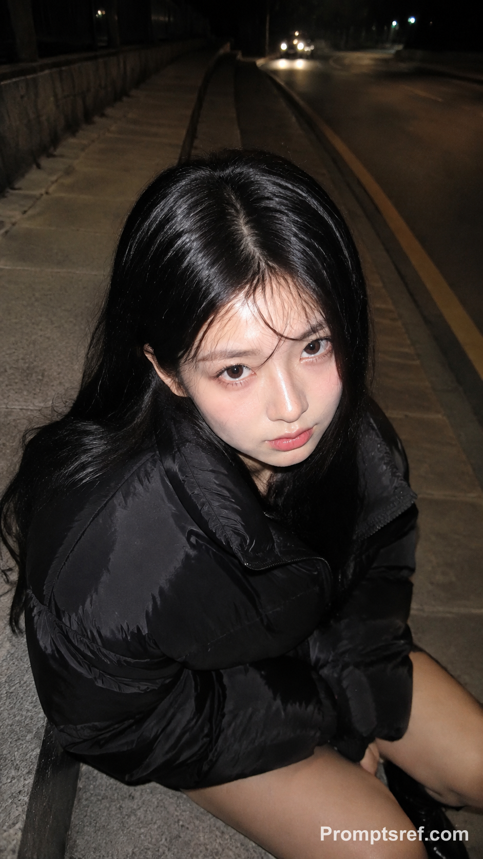CCD Night Steps Girlfriend Portrait