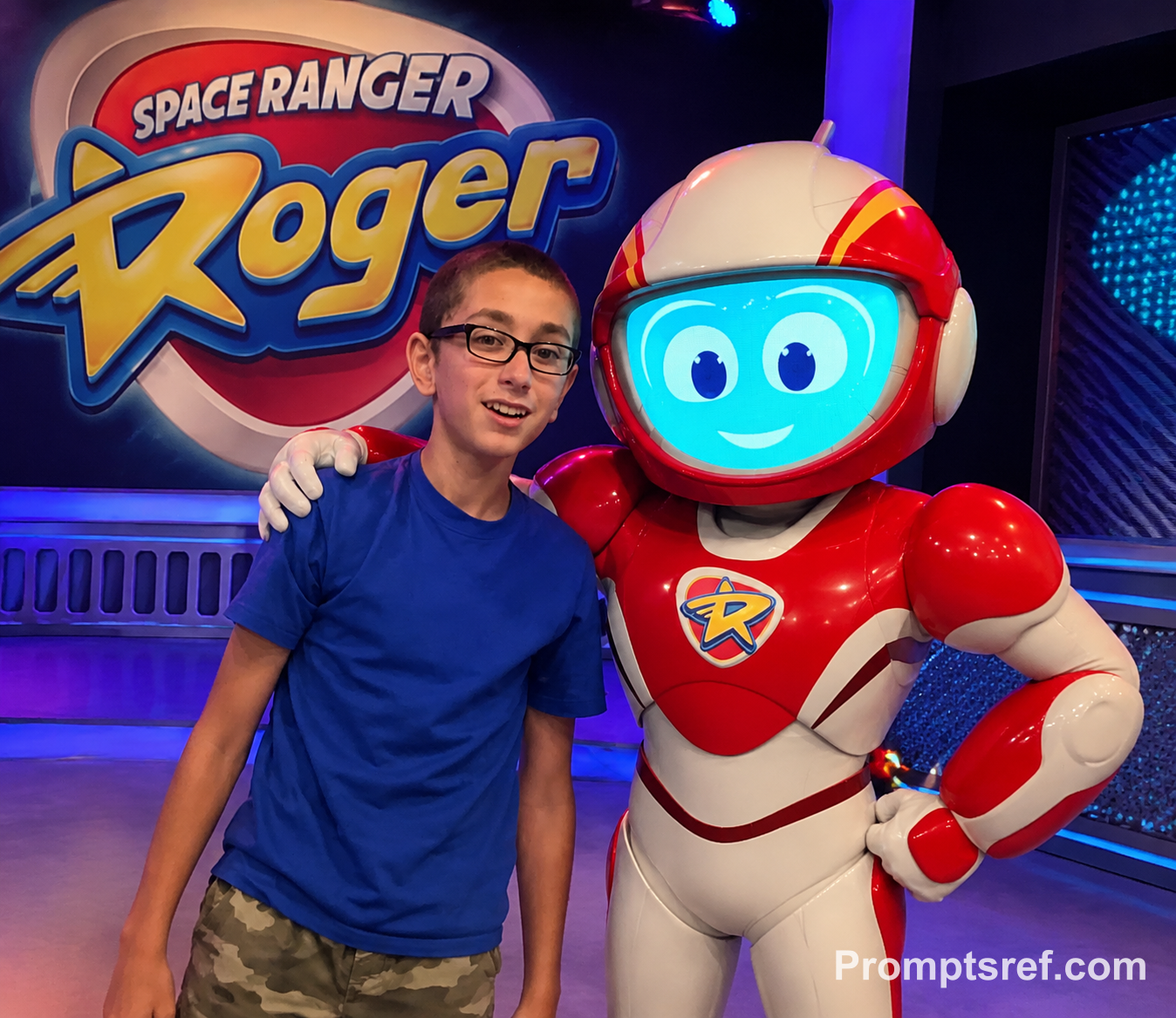 Meeting Space Ranger Roger Onstage