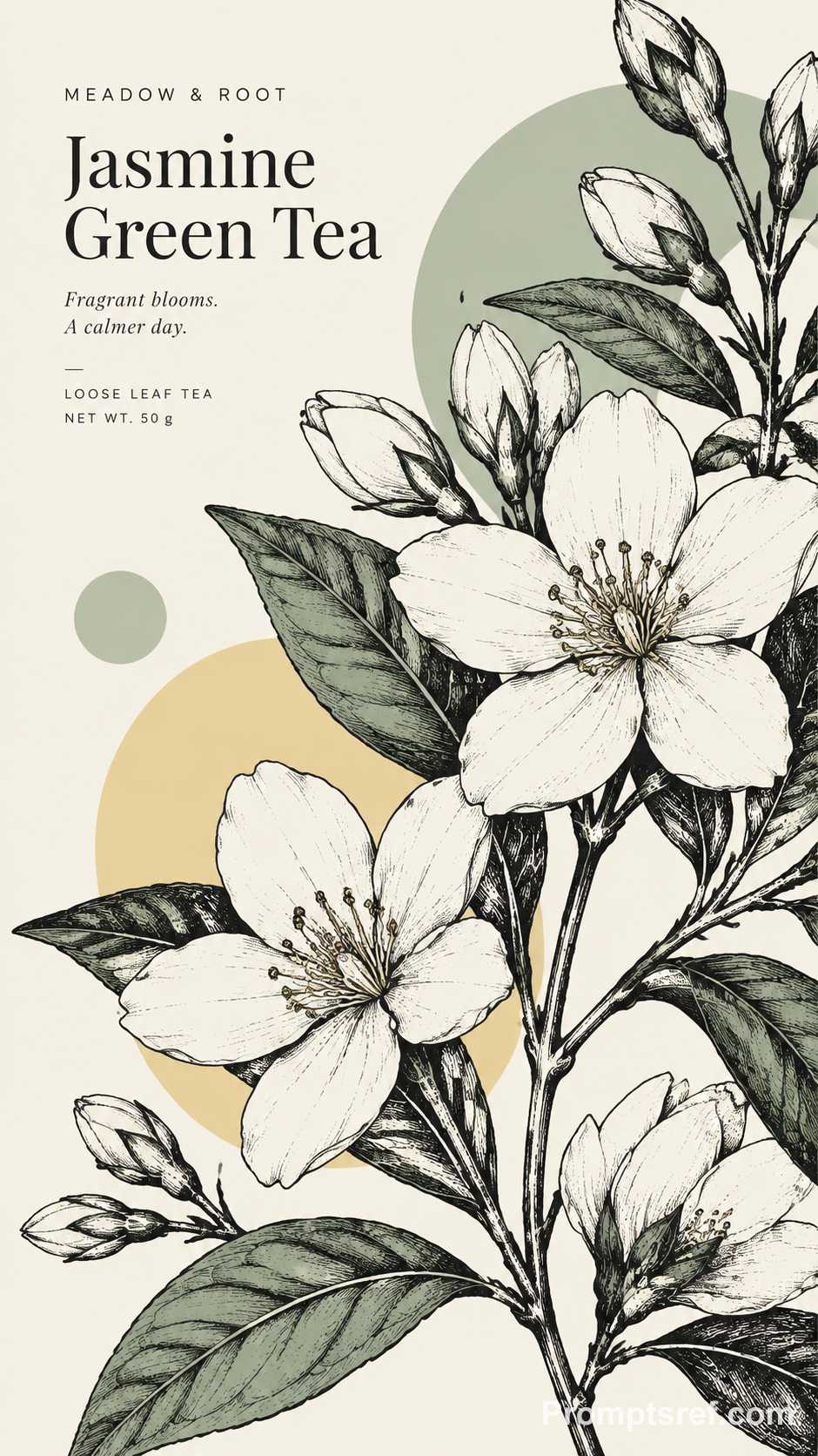 Retro-Modern Botanical Packaging Poster