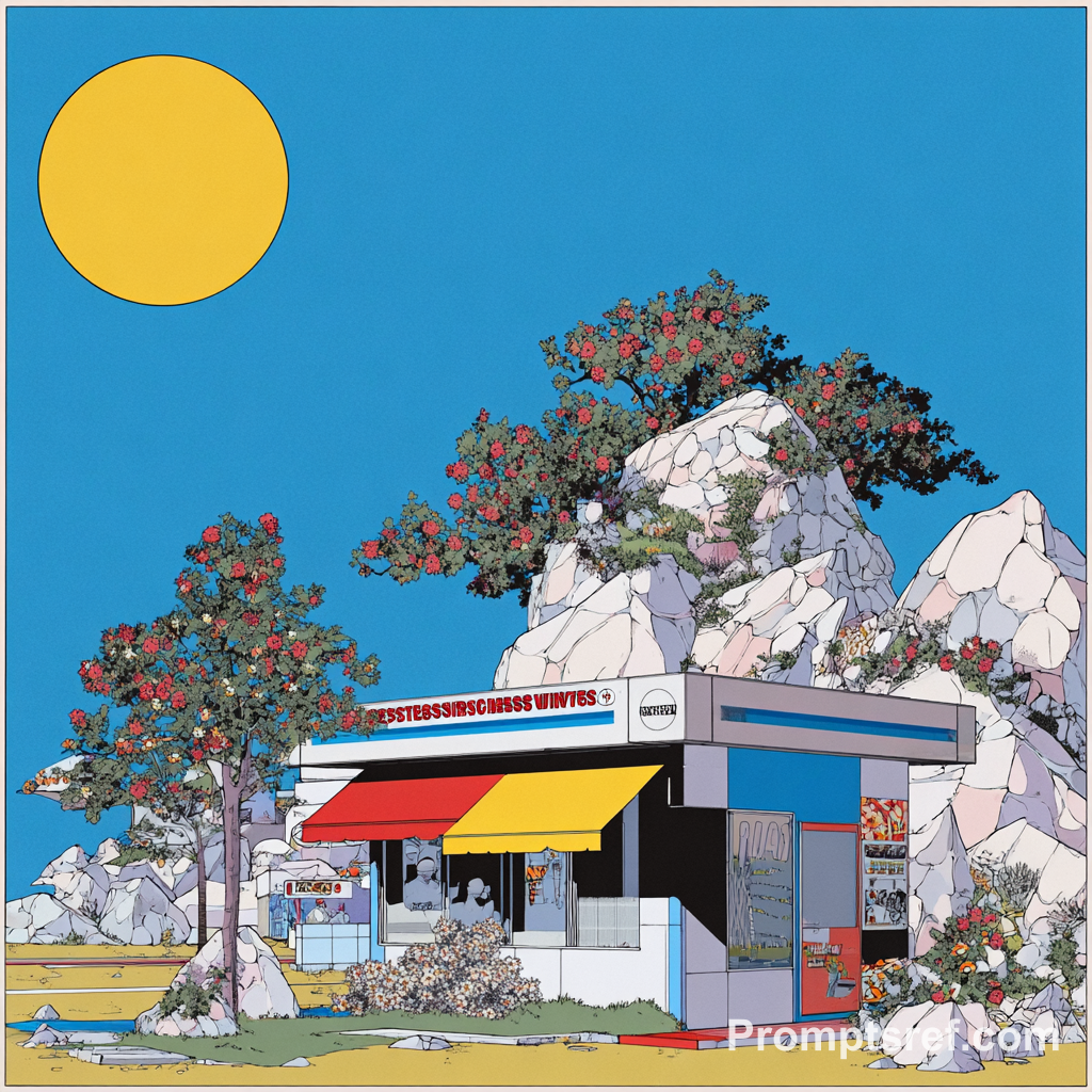 Retro Manga Pop Cityscape
