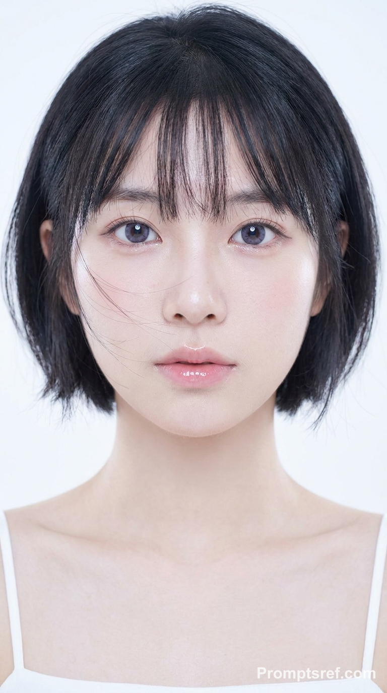 High-Key Korean Beauty Close-Up