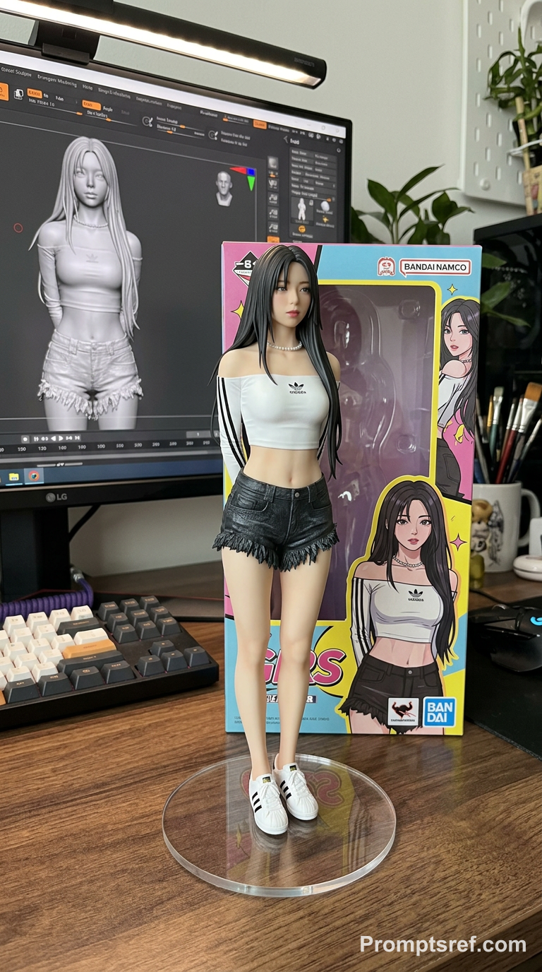 リアルなPVCフィギュアのデスク展示