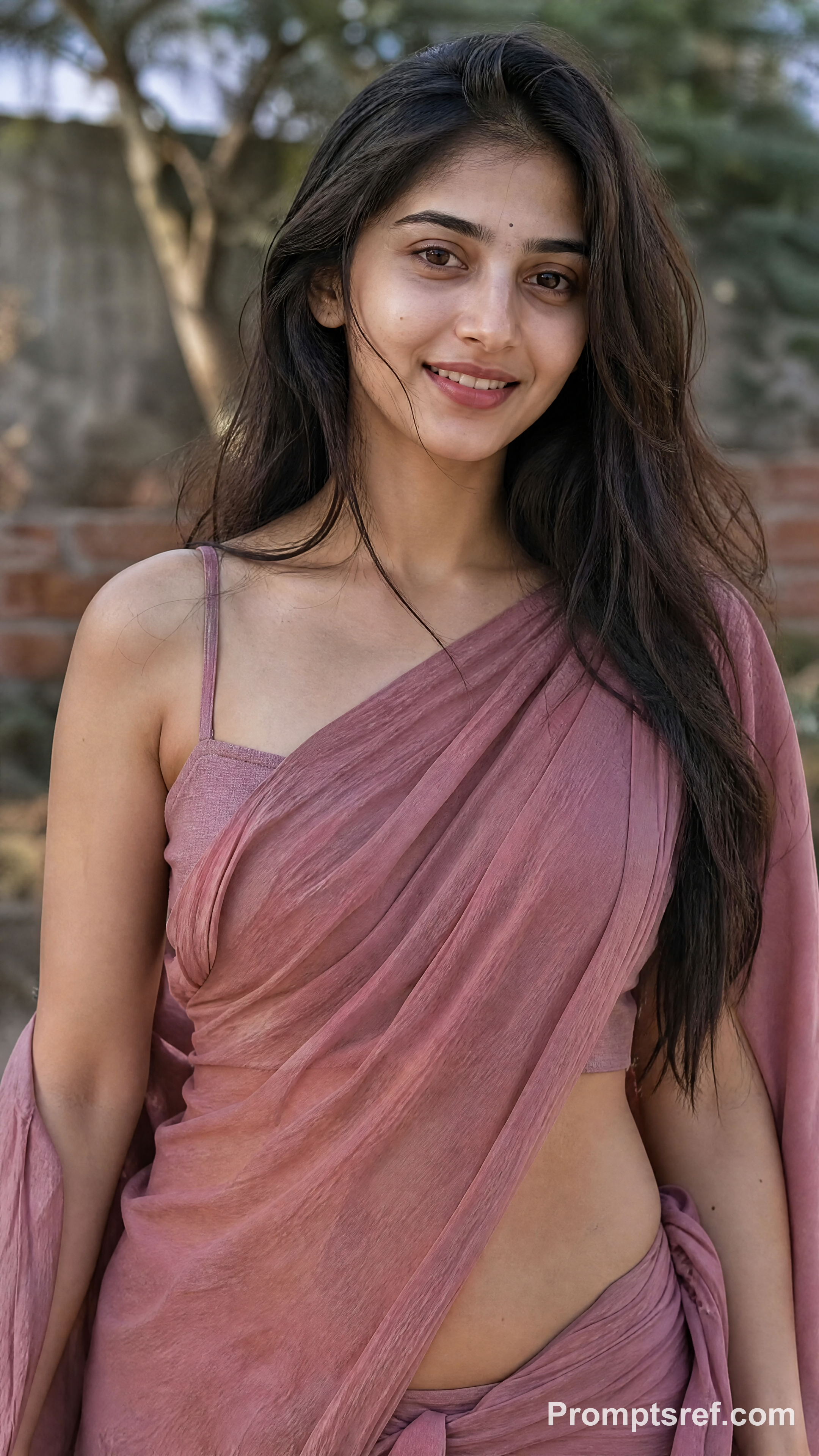 Ultrarealistische indische Frau im Sari