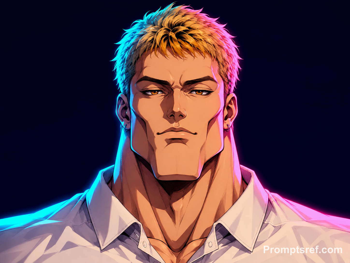 Neon-Anime-GigaChad-Verwandlung
