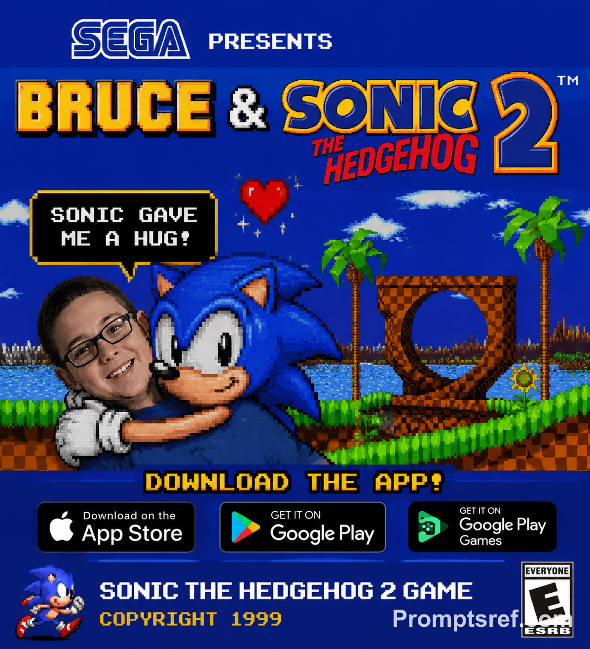 Bruce and Sonic 8-Bit Game