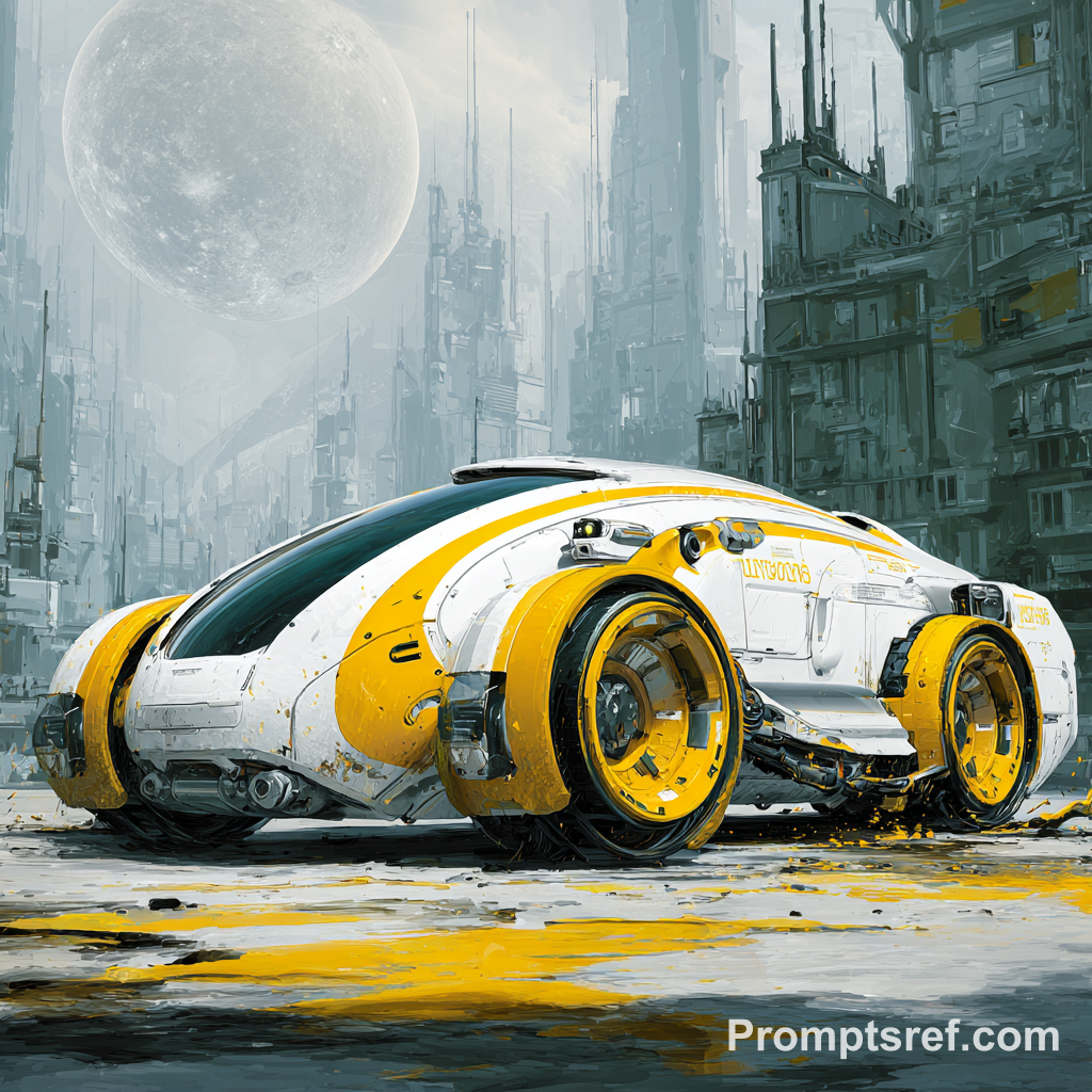 Colorful Vehicle from the Year 2550