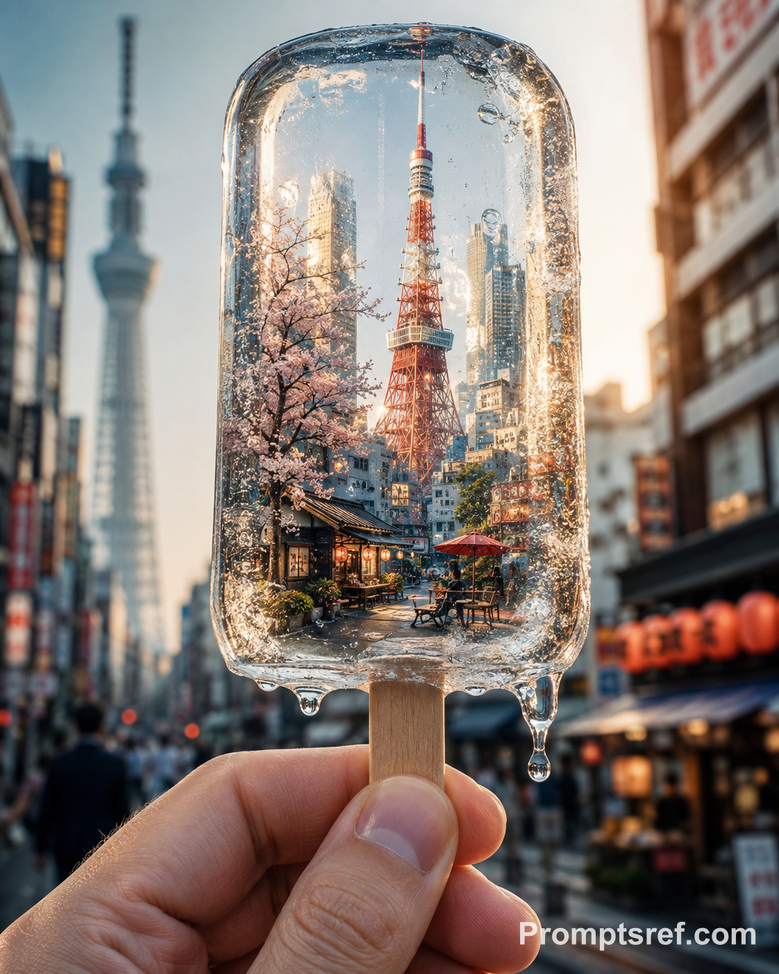 Tokyo figé dans la glace cristalline