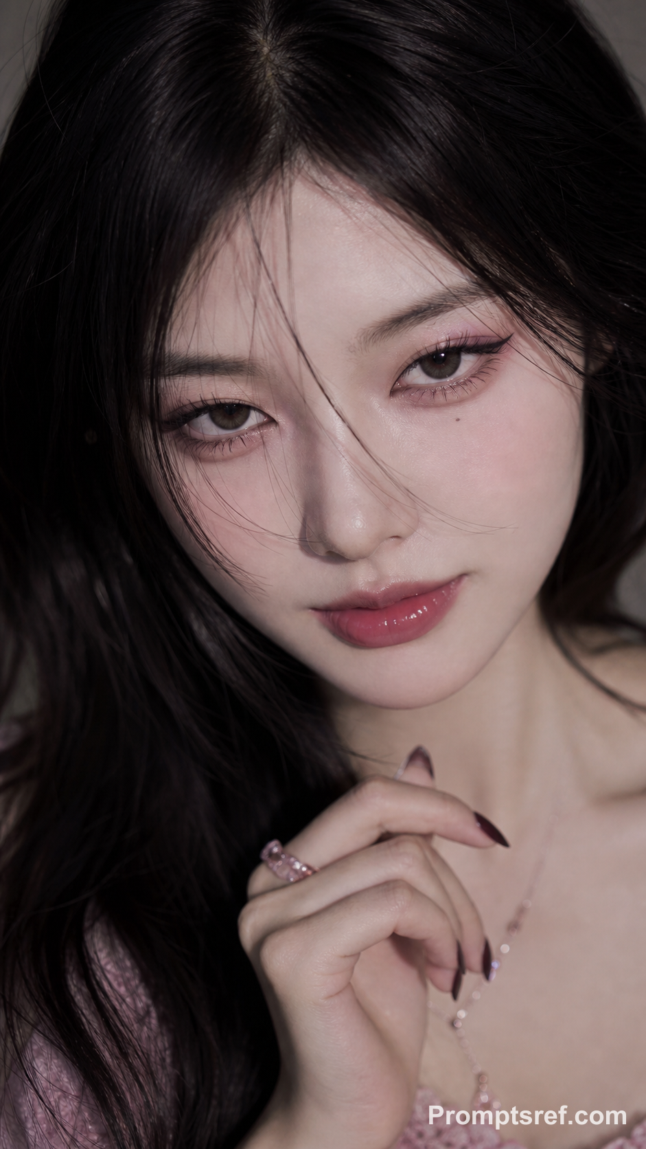 Soft-Lit East Asian Cat-Eyed Portrait