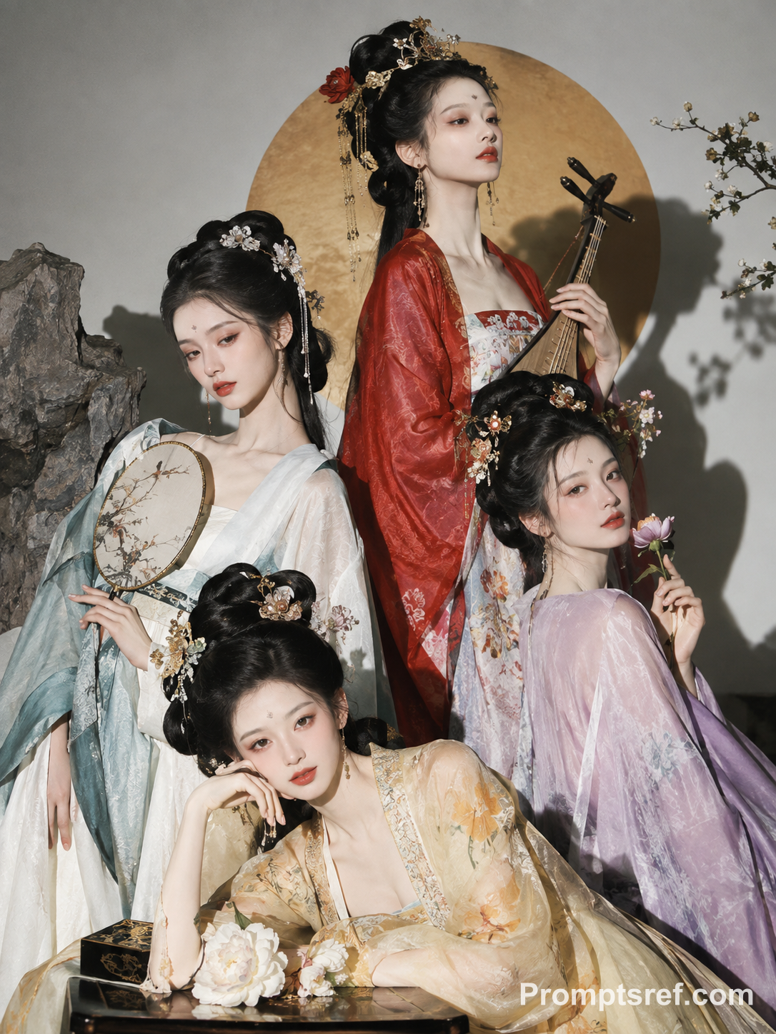 China’s Four Beauties in Minimalist Song Style