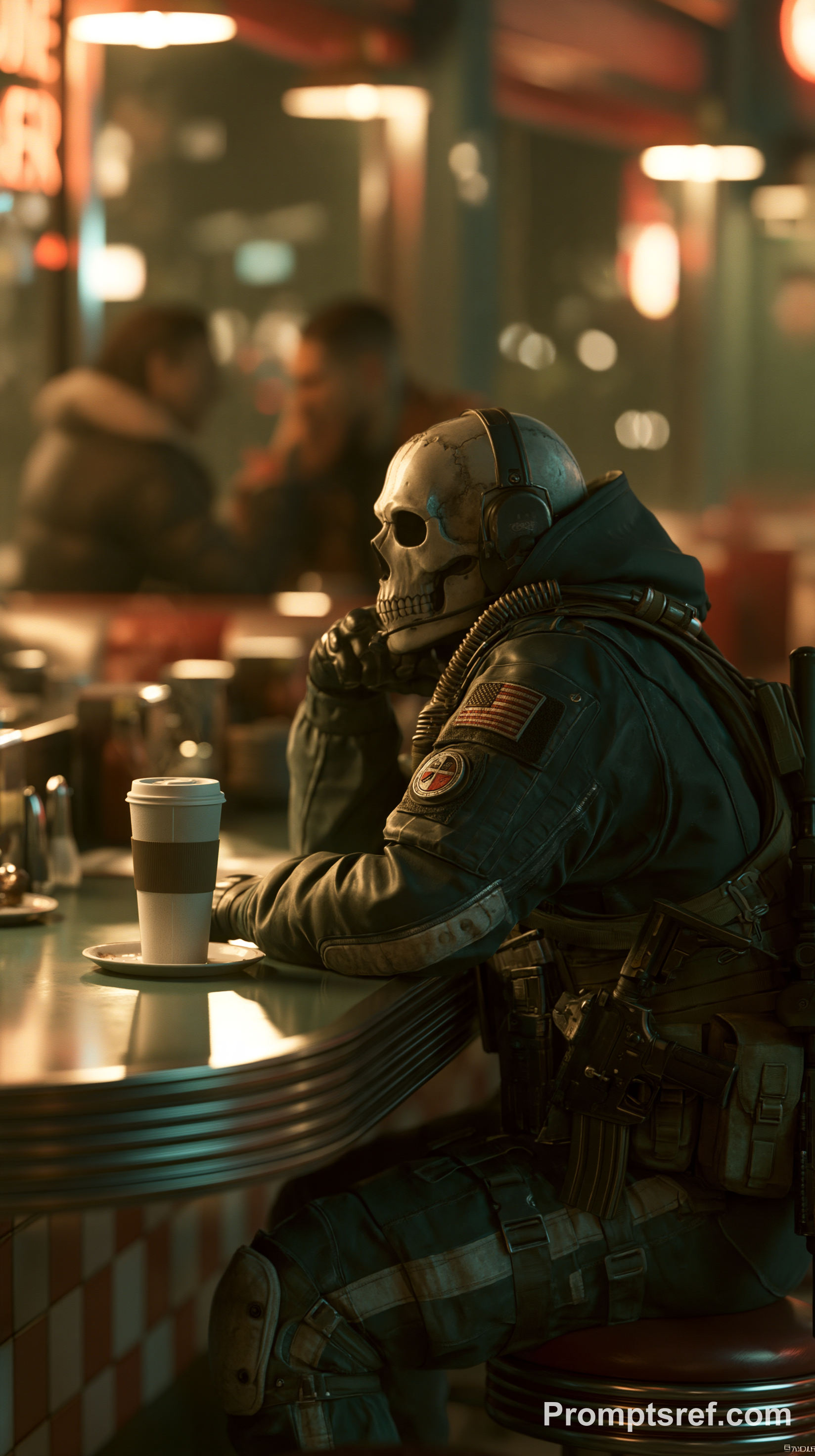 Ultra-Real Skull Soldier at Midnight Diner