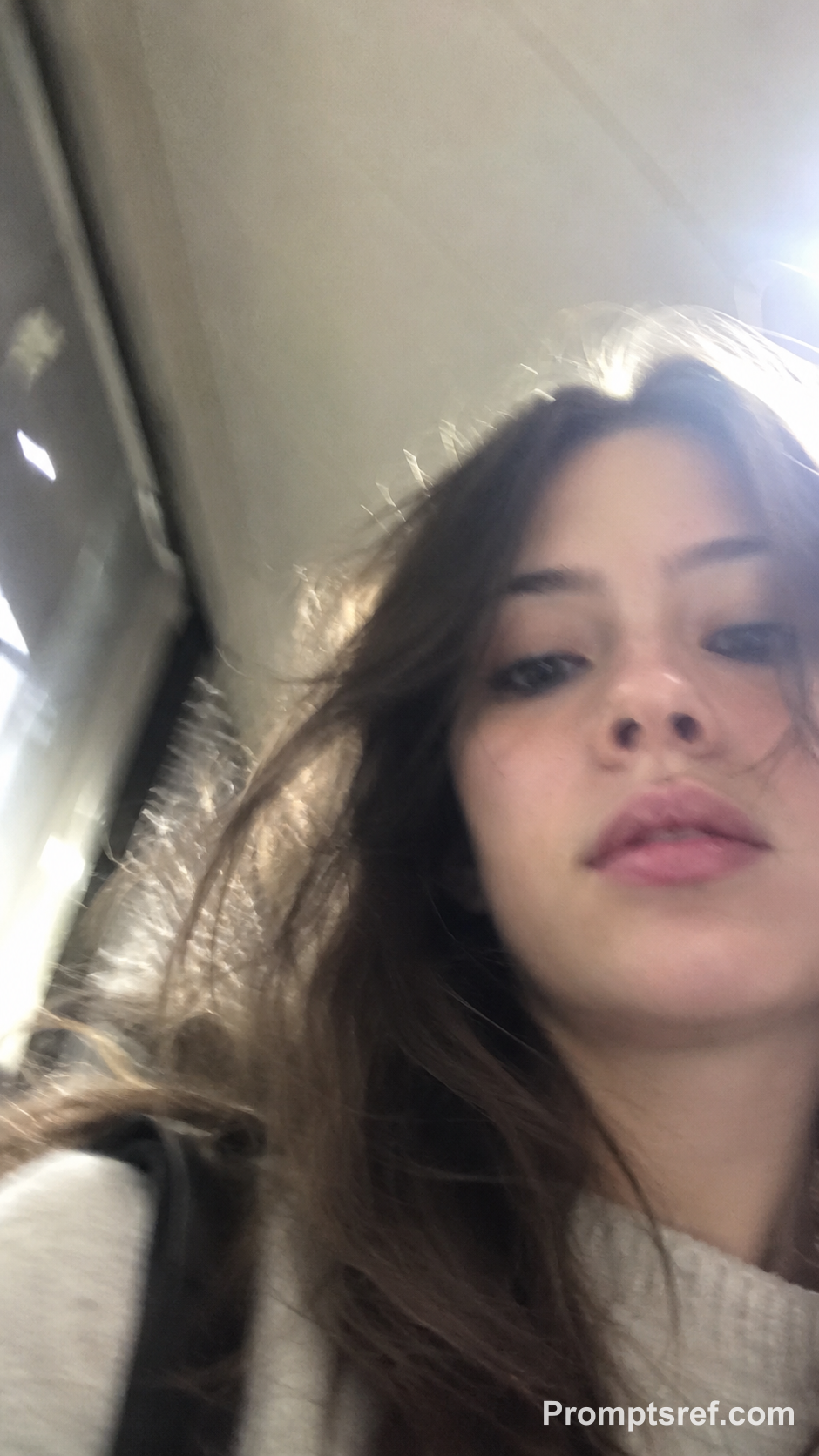 Accidental Selfie with Overexposed Phone Light