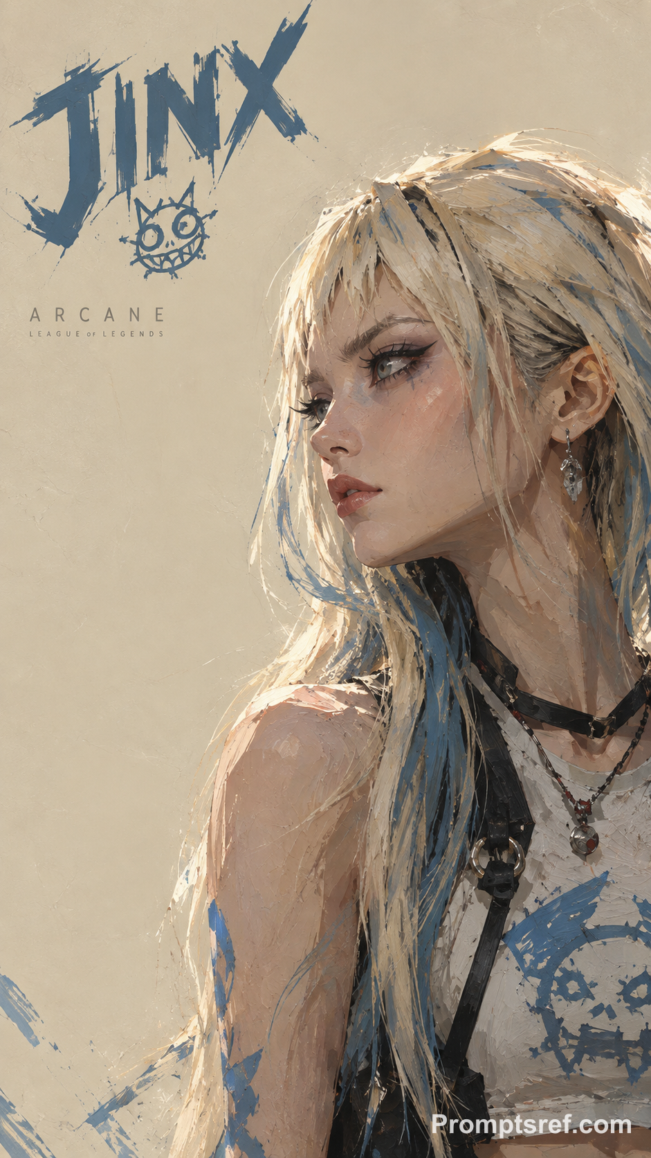 Jinx in Faceted Thick-Paint Profile