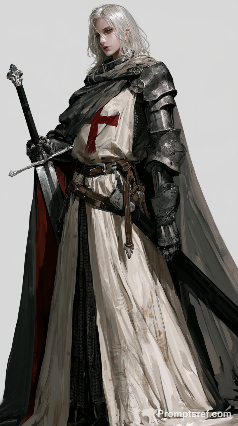 Cold Silver Templar Knight