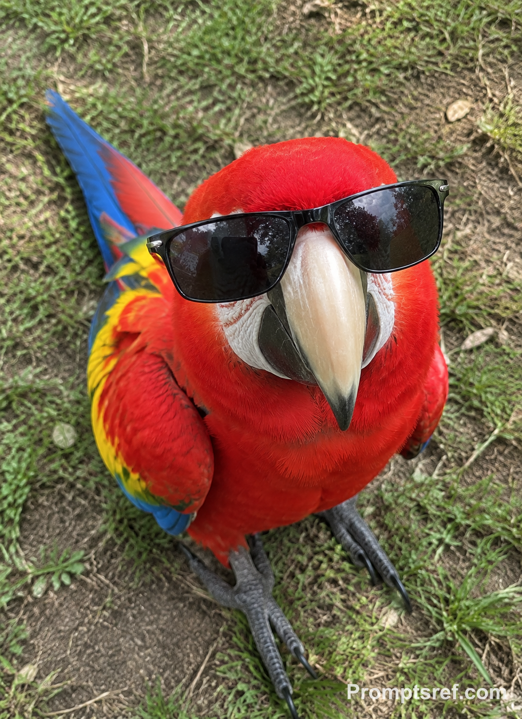 HD iPhone Red Macaw in Sunglasses