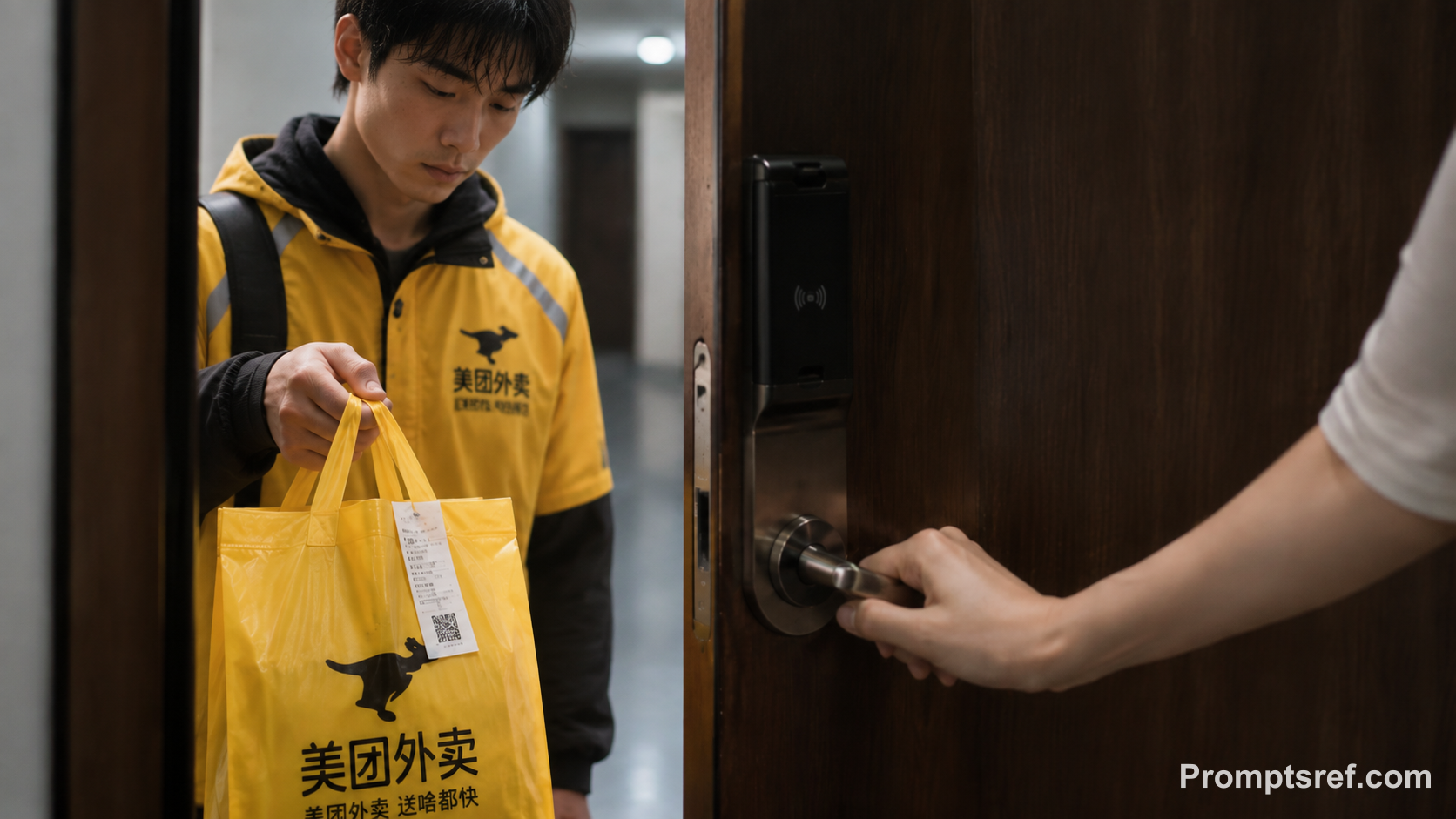 Downcast Delivery Rider in Fine Film Grain