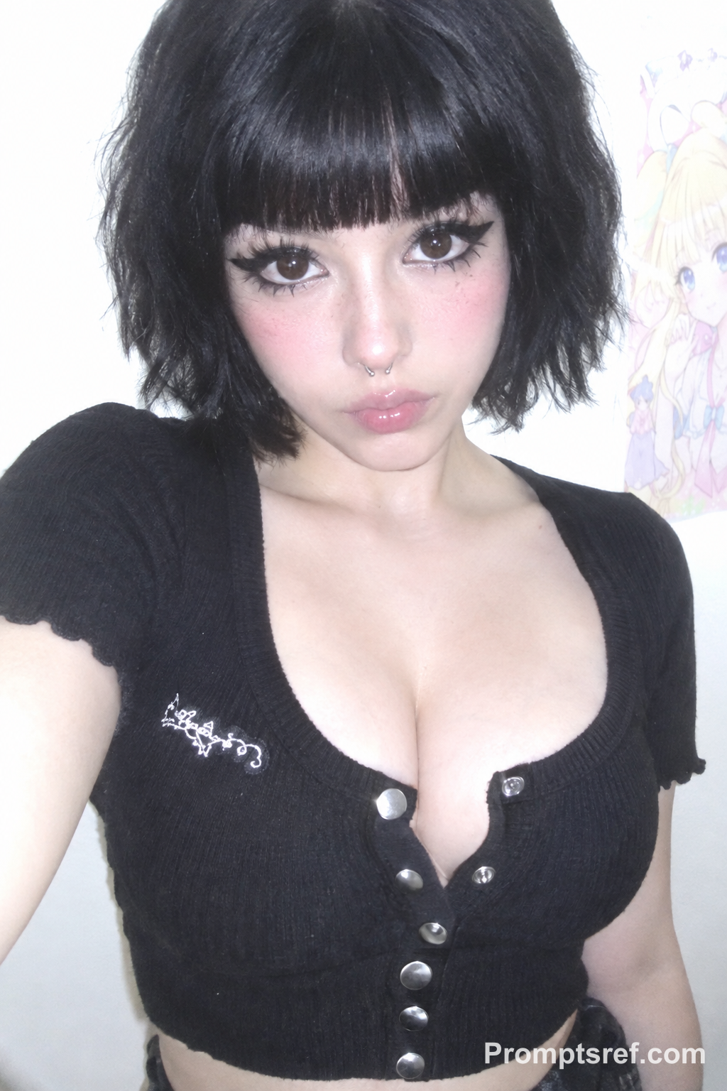 Kawaii-Goth Flash Phone Selfie