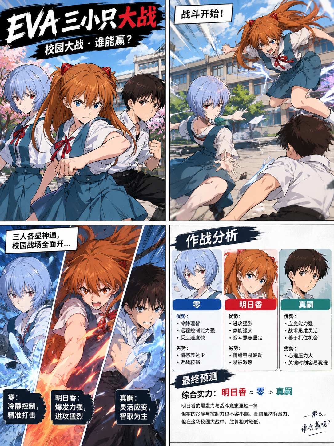 Eva Trio Schoolyard Battle Storyboard