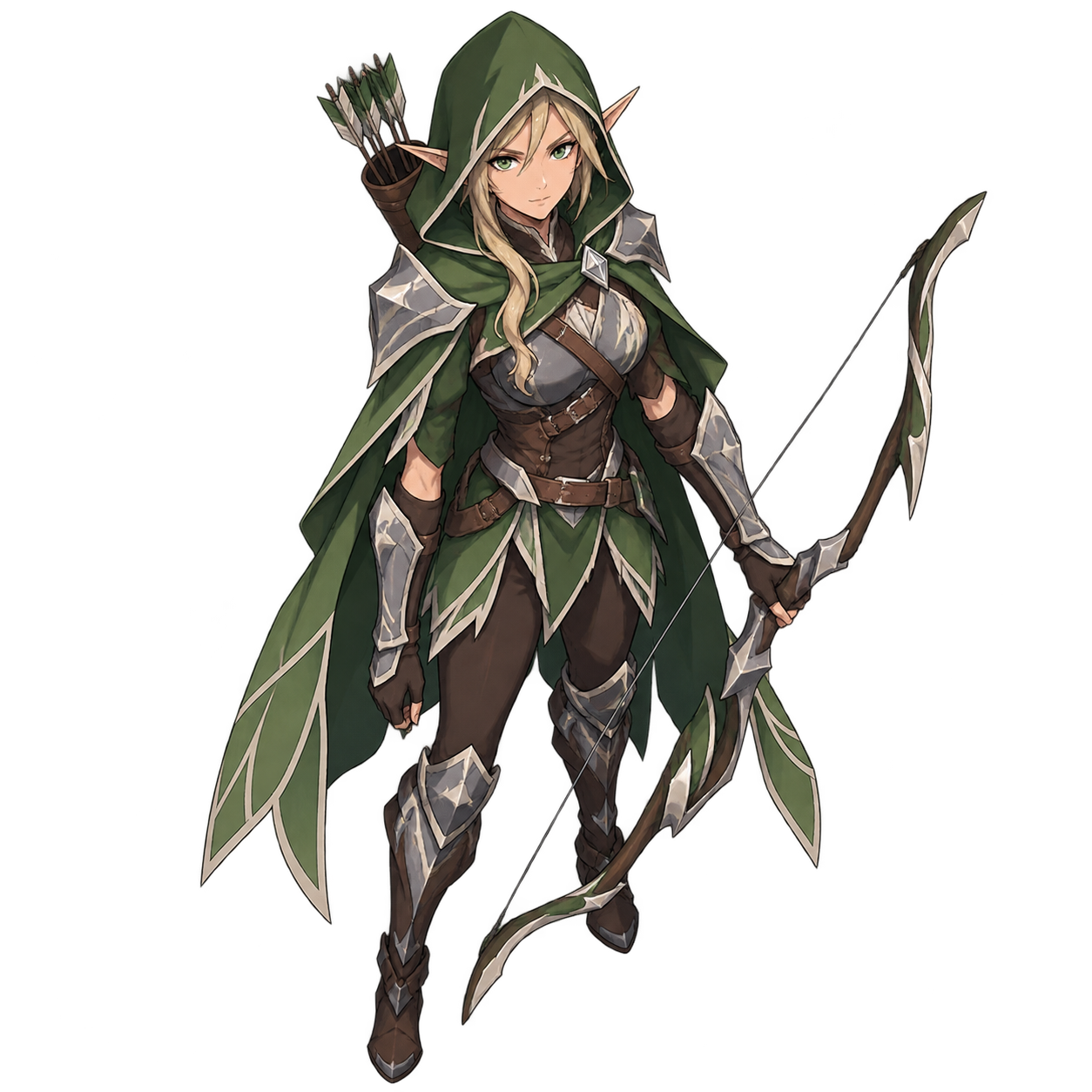 Cel-Shaded Forest Elf Ranger