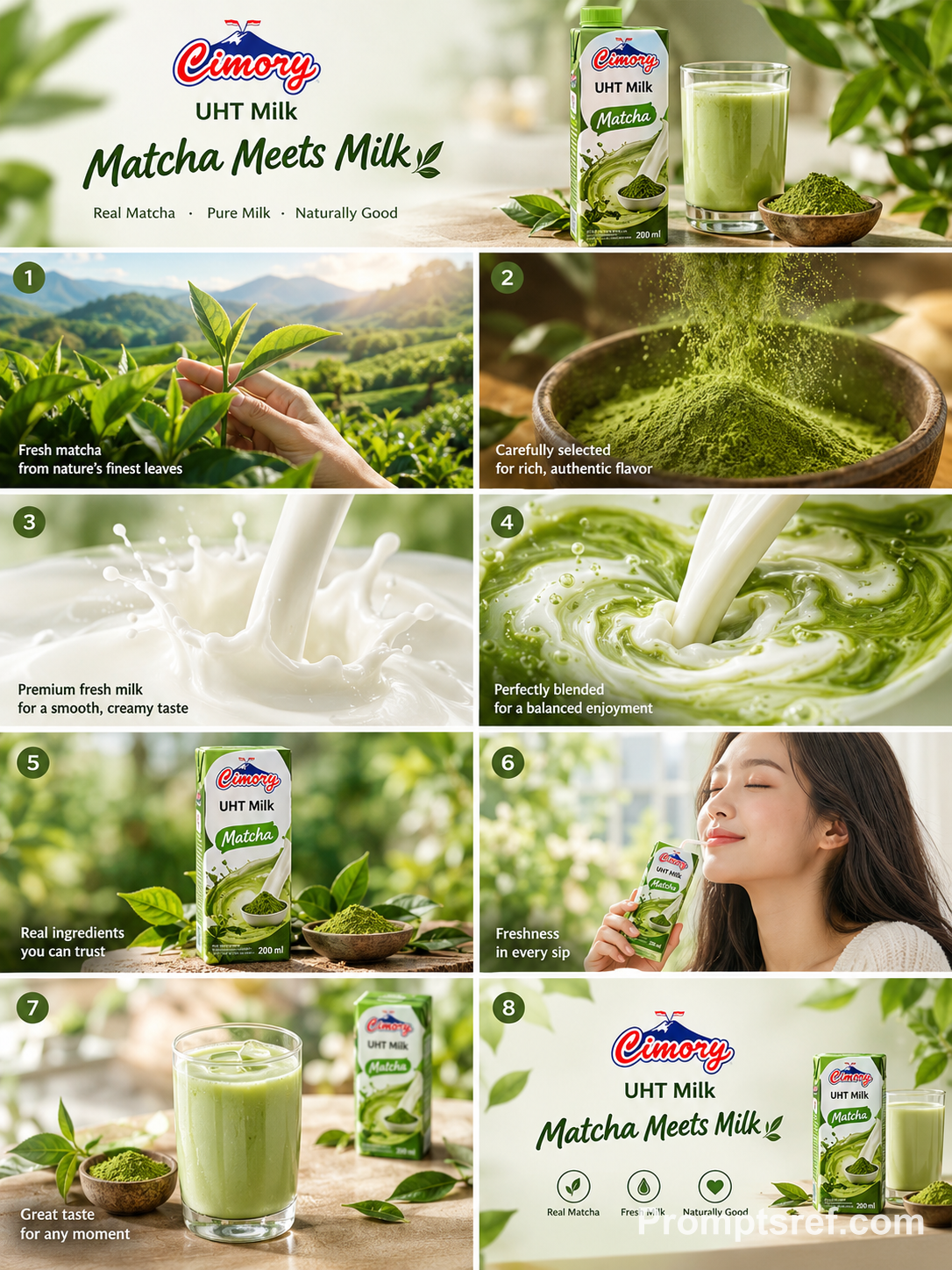 Matcha Milk in a Polished Storyboard