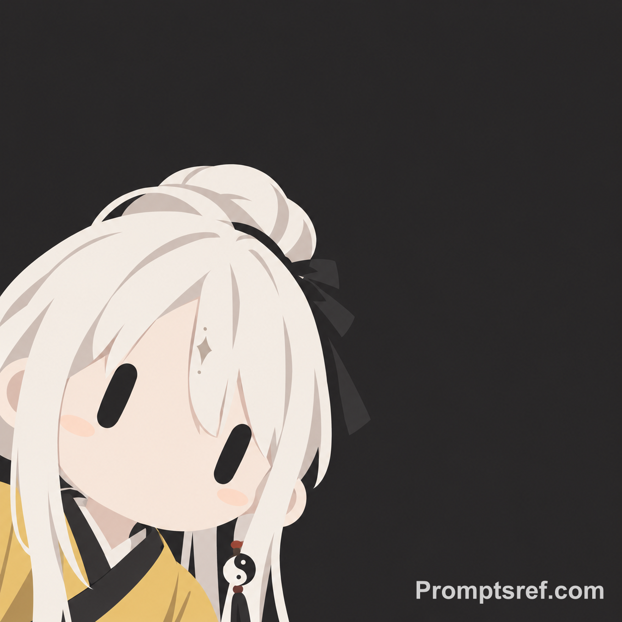 Minimal 2D Bot Icon with Capsule Eyes