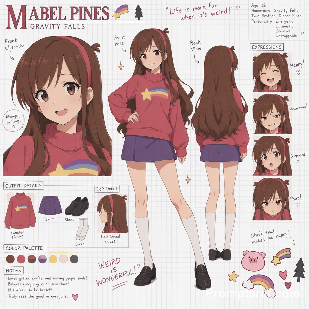 Hoja de referencia de Mabel al estilo Fate