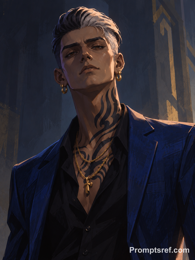 Character Portrait in Arcane-Inspired Dual-City Style