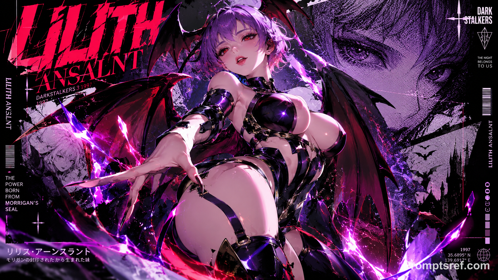 Lilith in Neon Obsidian Battle Armor
