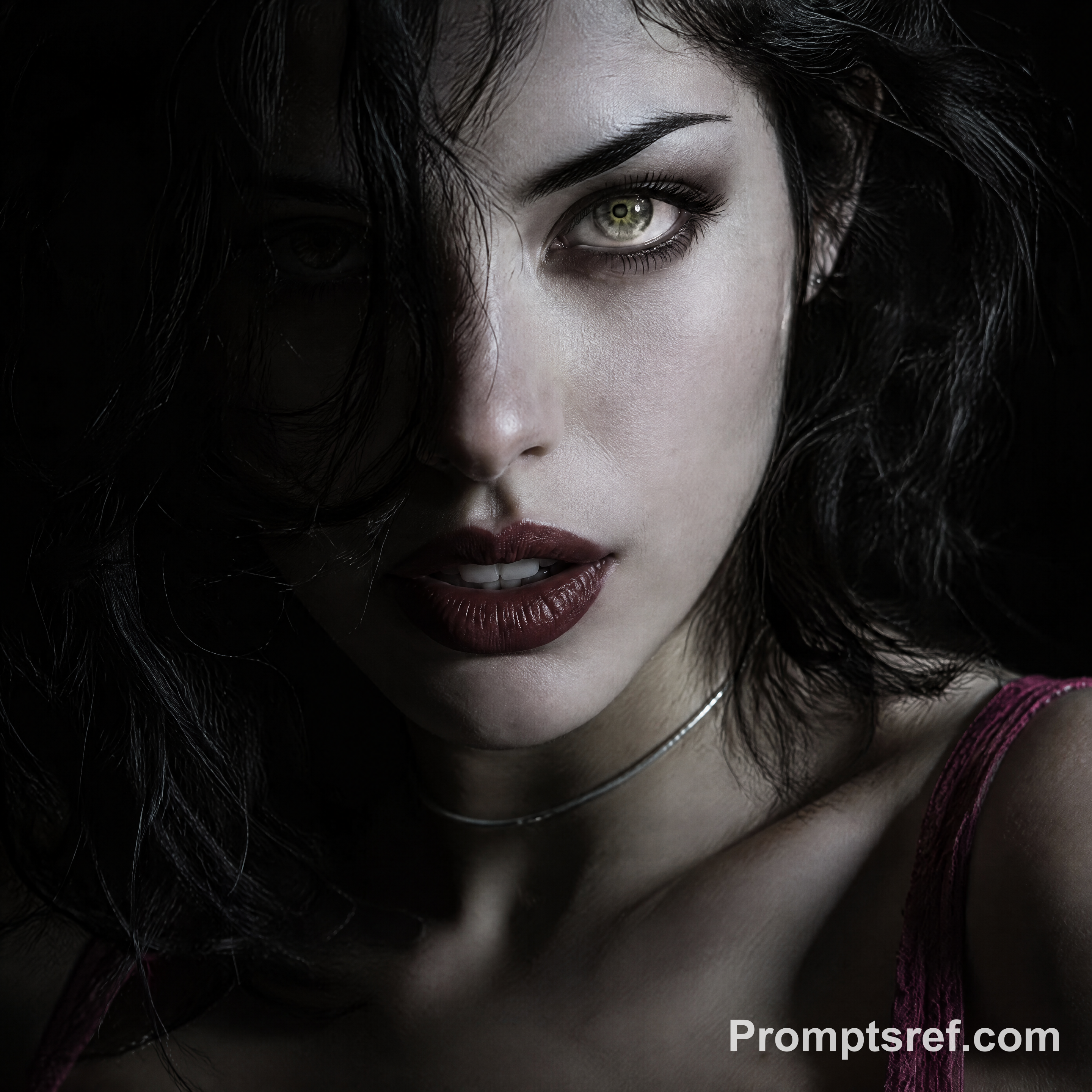 Chiaroscuro Portrait with a Green-Hazel Eye