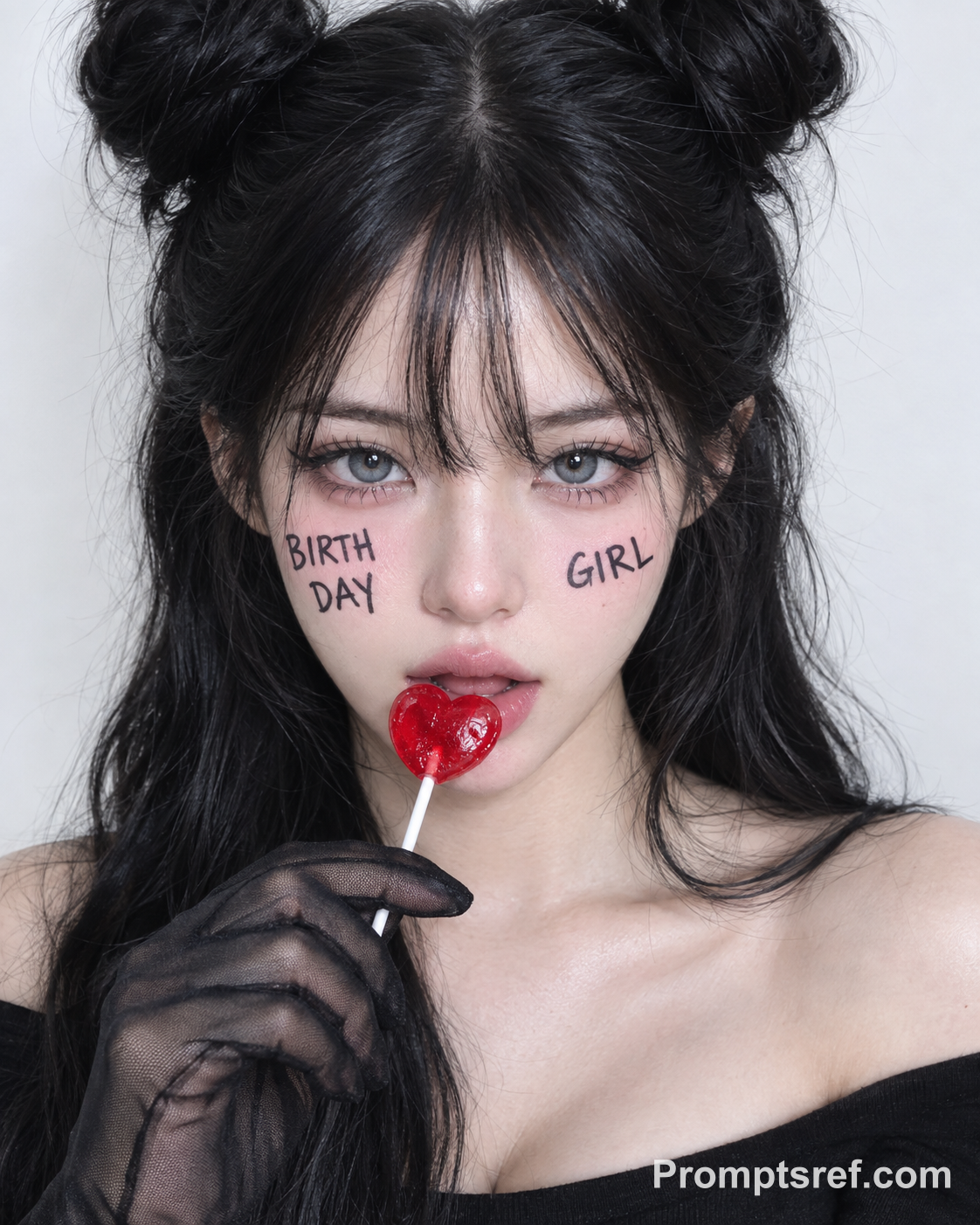 Birthday Girl in Soft-Gothic Red
