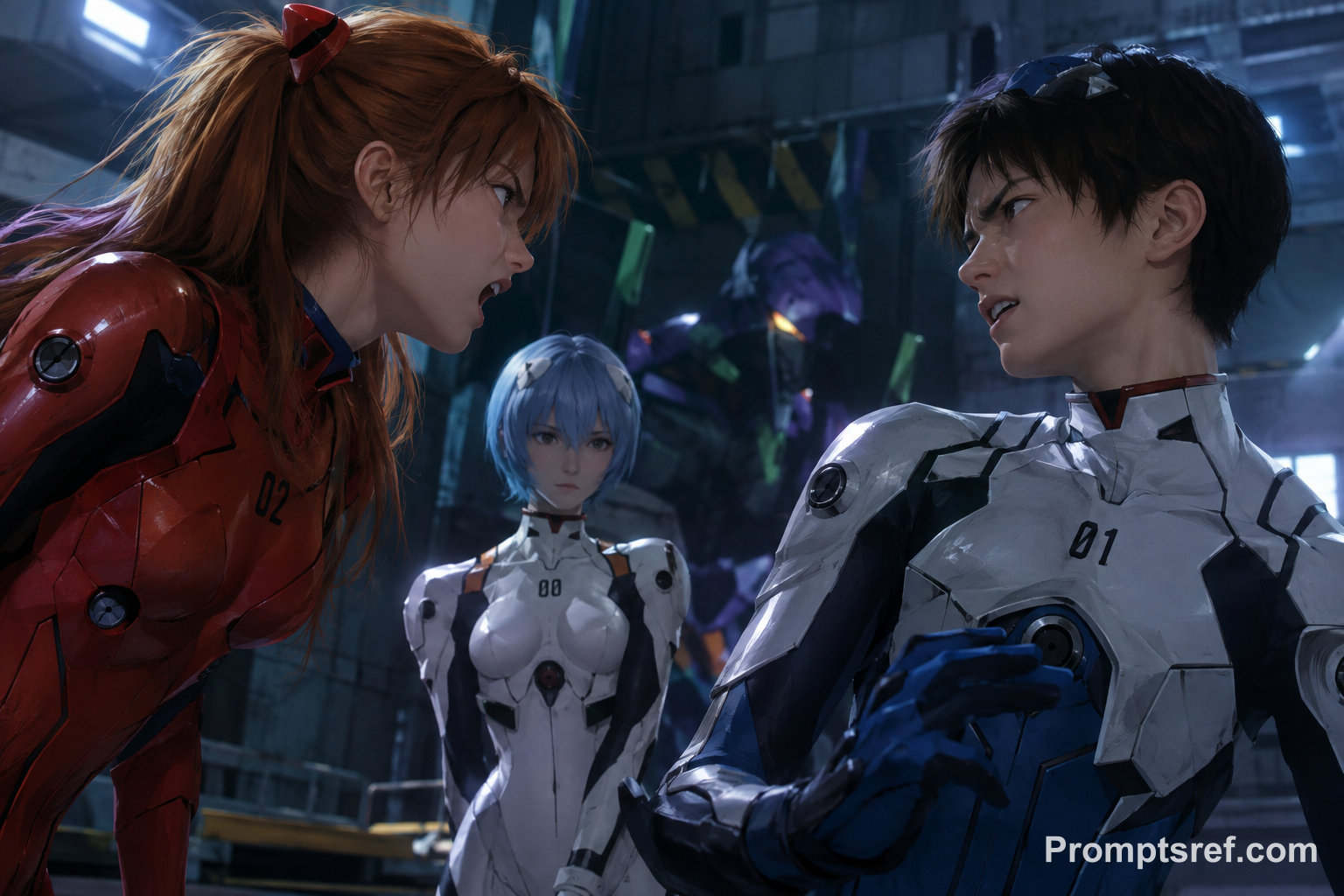 Eva Shinji Strikes Back, Rei Watches Calmly