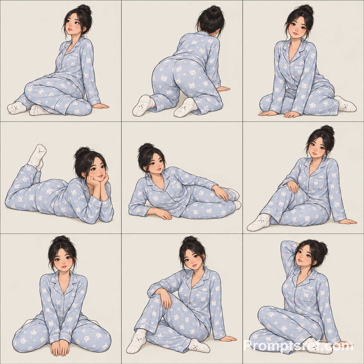 Fillette vietnamienne en pyjama