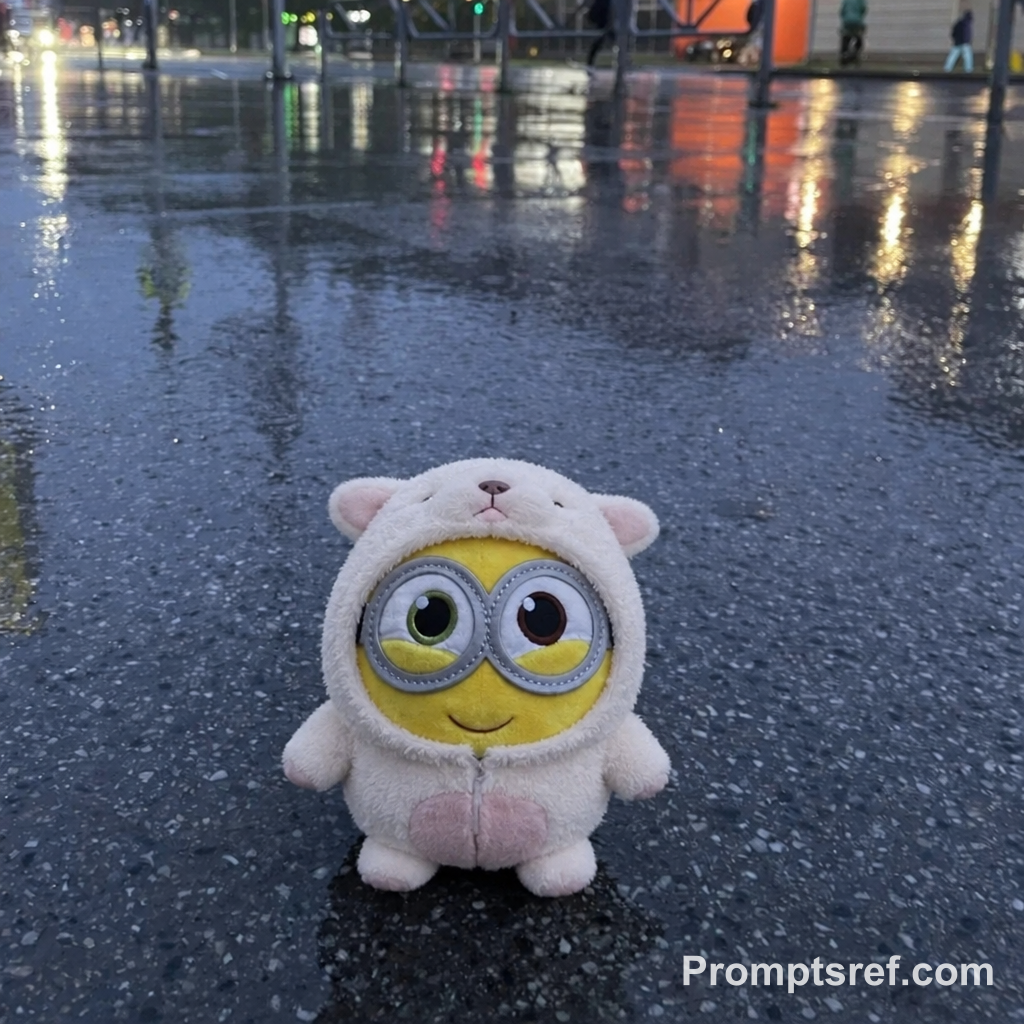 Minion im weißen Hunde-Strampler