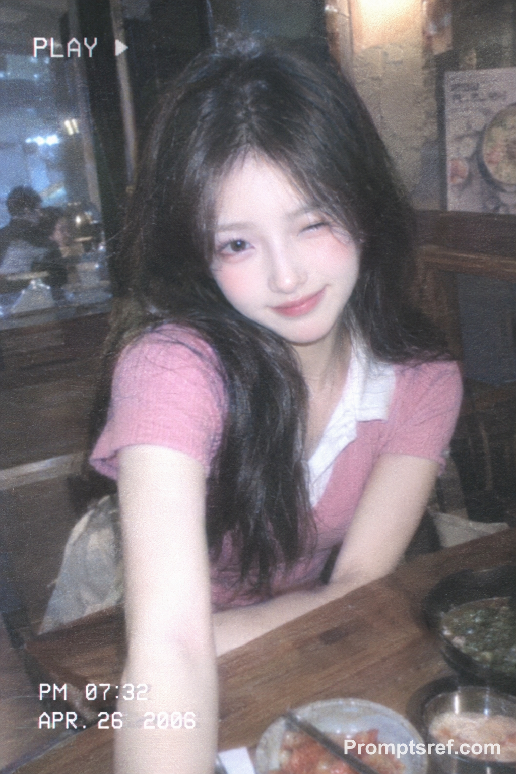 Playful Girl in a Korean Diner DV Haze